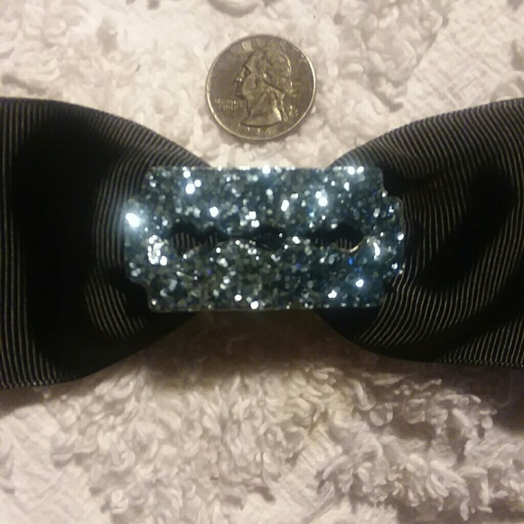 Handmade | Accessories | Kawaii Goth Razor Blade Hair Bow | Poshmark